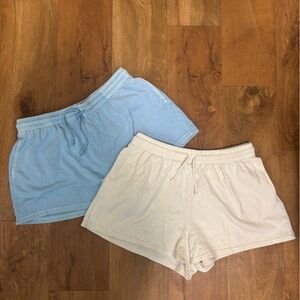 Aeropostale Blue and Cream Athletic Shorts
